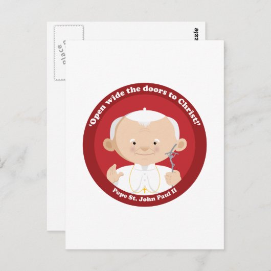 Carte Postale Saint Jean-Paul II (Devant / Derrière)