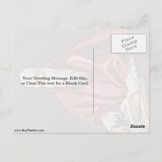 Carte Postale Saint Jérôme Comme Cardinal Par El Greco (Dos)