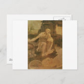 Carte Postale Saint Jérôme dans le désert par Léonard de Vinci (Devant / Derrière)