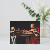 Carte Postale Saint Jérôme Écriture 1606 Par Caravaggio (Debout devant)