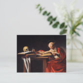 Carte Postale Saint Jérôme Écriture par Michelangelo Caravaggio (Debout devant)
