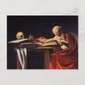 Carte Postale Saint Jérôme Écriture par Michelangelo Caravaggio (Devant)