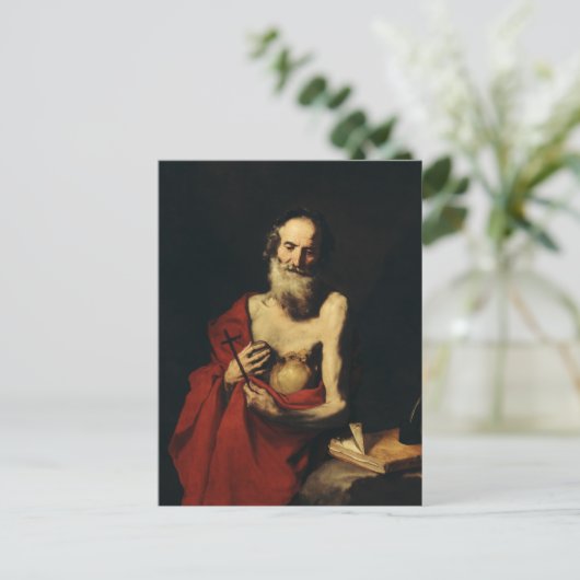 Carte Postale Saint Jérôme par Jusepe de Ribera (Debout devant)