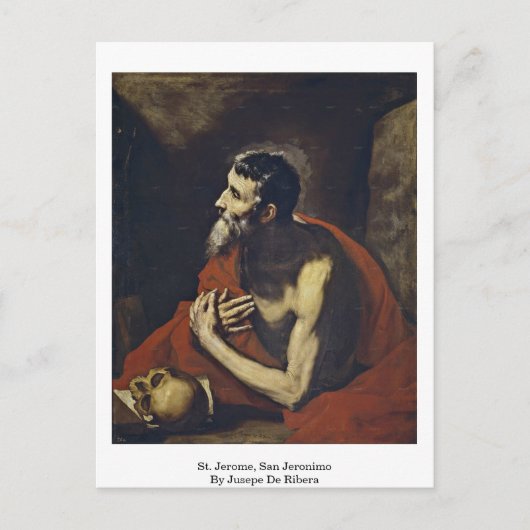 Carte Postale Saint Jérôme, San Jeronimo Par Jusepe De Ribera (Devant)