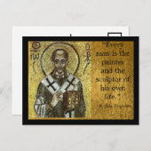 Carte Postale Saint John Chrysostom l Orthodoxe l Icône catholiq (Devant / Derrière)