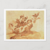 Carte Postale Saint Joseph adorant le Christ Enfant (stylo, encr (Devant)