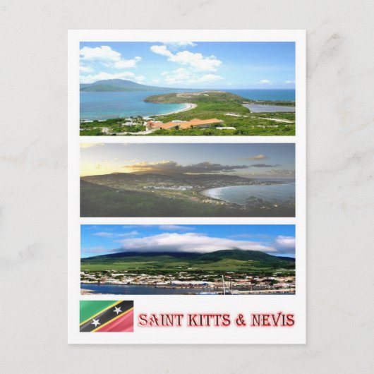 Carte Postale Saint-Kitts-et-Nevis - Mosaïque - (Devant)
