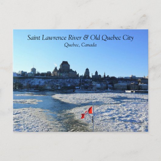 Carte Postale Saint Lawrence River & Old Québec City, Québec (Devant)