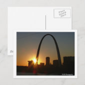 Carte Postale Saint-Louis Arch Sunset (Devant / Derrière)