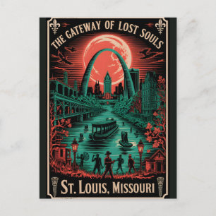 Carte Postale Saint-Louis hanté, Missouri, voyage d'horreur vint