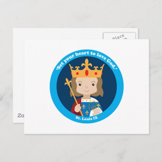 Carte Postale Saint-Louis IX (Devant / Derrière)