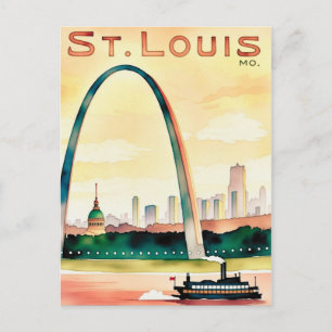 Carte Postale Saint-Louis moderne Mo. Ville Classique Colorée