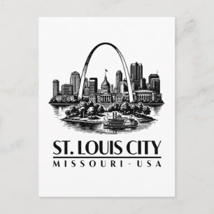 Carte Postale Saint-Louis Ville Missouri États-Unis