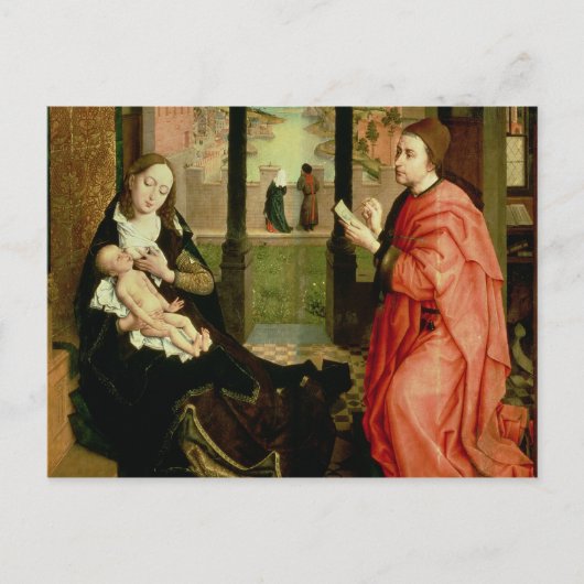 Carte Postale Saint Luc Dessin un portrait de la Vierge (Devant)