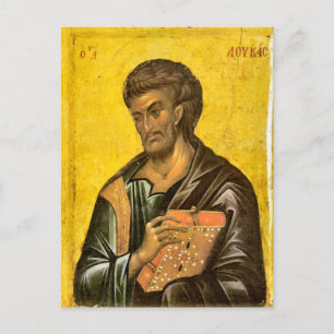 Carte Postale Saint Luc l'icône évangélique chrétien orthodoxe