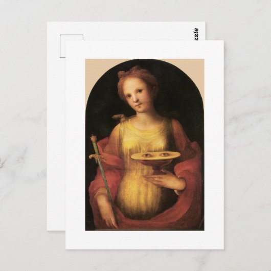 Carte Postale Saint Lucy par Domenico Beccafumi, 1521 (Devant / Derrière)