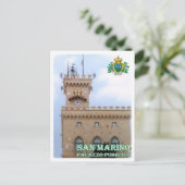 Carte Postale Saint-Marin - Bâtiment public - (Debout devant)