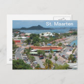 Carte Postale Saint-Martin - Baie Marigot (Devant / Derrière)