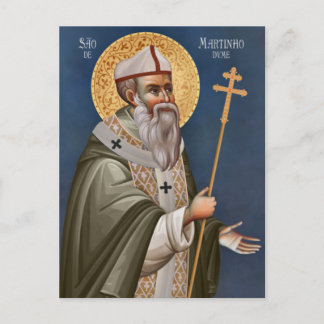 Carte Postale Saint Martin de Braga Orthodoxe Icône chrétienne