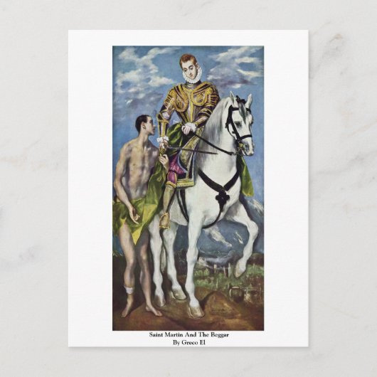 Carte Postale Saint Martin Et Le Mendiant Par Greco El (Devant)