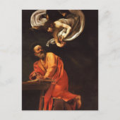 Carte Postale Saint Matthieu et l'Ange par Caravaggio (Devant)