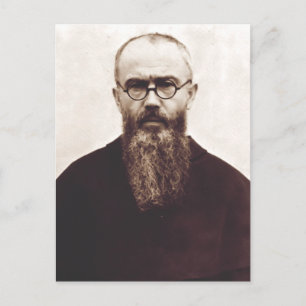 Carte Postale Saint Maximilien Kolbe Prêtre catholique polonais