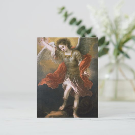Carte Postale Saint Michael bannit le diable à l'abîme (Debout devant)