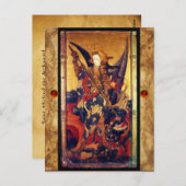 Carte Postale Saint Michael Vanquishing the Devil Prayer Card (Devant / Derrière)
