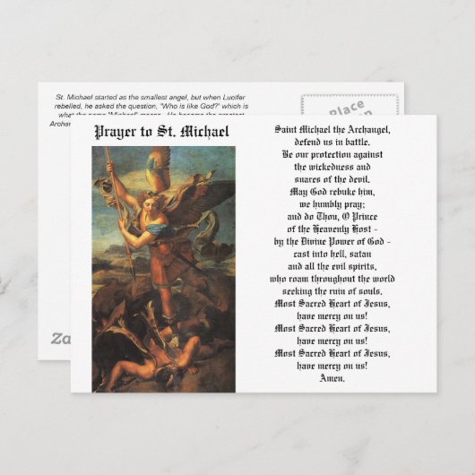 Carte Postale Saint Michel l'Archange (Devant / Derrière)