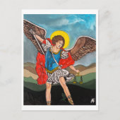 Carte Postale Saint Michel l'Archange Peinture d'Alfred Fox (Devant)