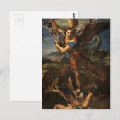 Carte Postale Saint Michel vainquant Satan (Devant / Derrière)
