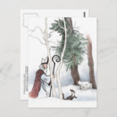 Carte Postale Saint Nicolas et la Pine Marten (Devant / Derrière)