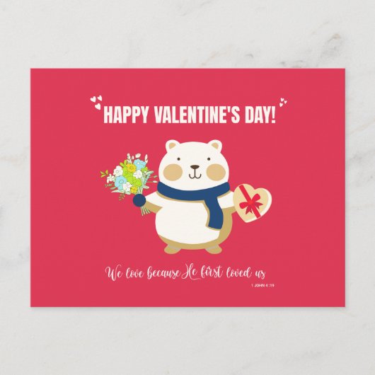 Carte Postale Saint Ours Saint Valentin (Devant)
