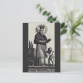 Carte Postale Saint Patrick Apôtre d'Irlande Art monochrome (Debout devant)