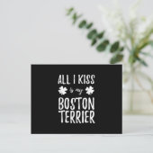 Carte Postale Saint Patrick Boston Terrier Dog Maman Funny Irish (Debout devant)
