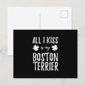 Carte Postale Saint Patrick Boston Terrier Dog Maman Funny Irish (Devant / Derrière)
