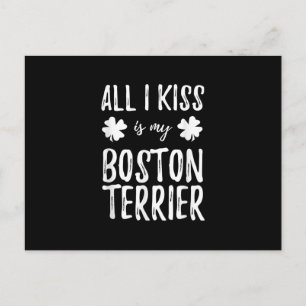 Carte Postale Saint Patrick Boston Terrier Dog Maman Funny Irish