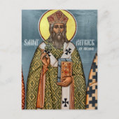 Carte Postale Saint Patrick d'Irlande Icône chrétienne orthodoxe (Devant)
