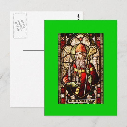 Carte Postale Saint Patrick Patron Saint d'Irlande (Devant / Derrière)