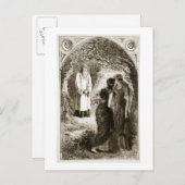 Carte Postale Saint Patrick rencontré par des vierges dans le bo (Devant / Derrière)