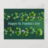Carte Postale Saint Patrick Shamrock moderne (Devant)