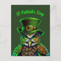 Saint Patrick : un hibou dans un casquette