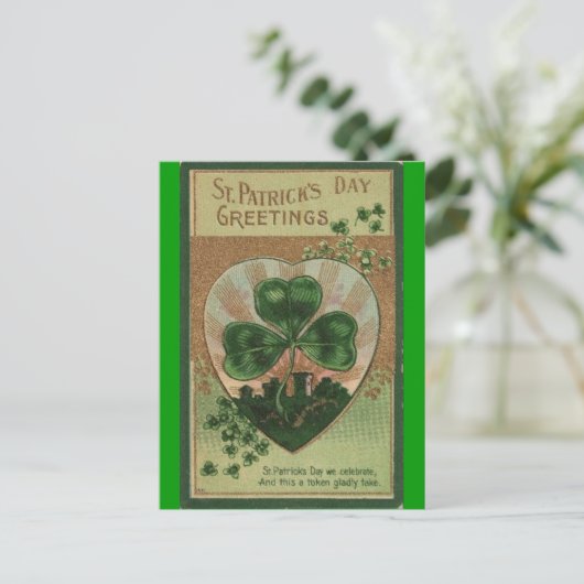 Carte Postale Saint-Patrick vintage (Debout devant)