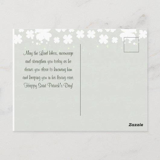 Carte Postale Saint Patrick's Day Blessing May the Road Rise Up (Dos)