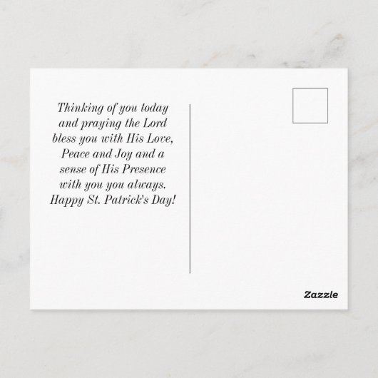 Carte Postale Saint Patrick's Day Blessings (Dos)