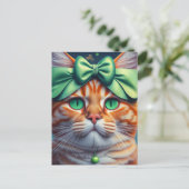 Carte Postale Saint Patricks Day Ginger Cat (Debout devant)