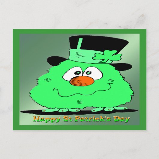 Carte Postale Saint Patrick's Day Gnome (Devant)
