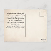 Carte Postale Saint Patrick's Day Irish Blessing May the Road (Dos)