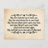 Carte Postale Saint Patrick's Day Irish Blessing May the Road (Devant)