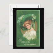 Carte Postale Saint Patrick's day Le port du vert (Devant / Derrière)